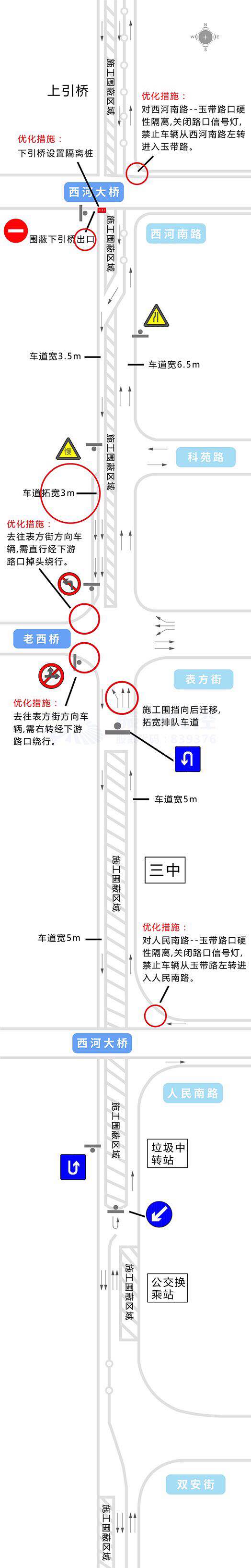 圖5 路段交通組織方案