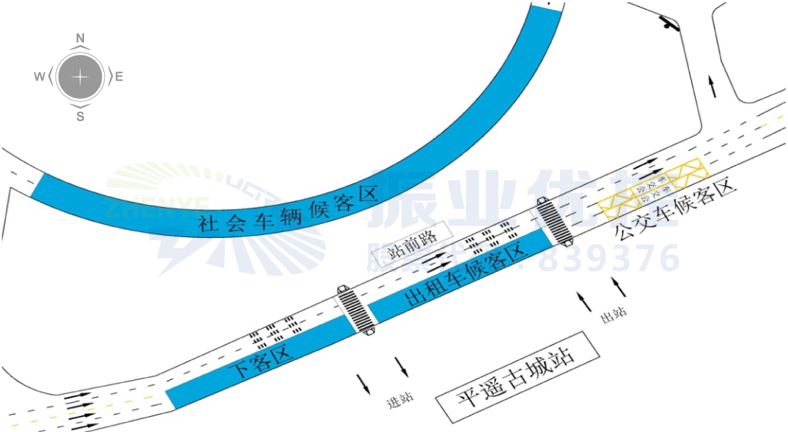 平圖2 遙古城站交通組織優(yōu)化設(shè)計圖