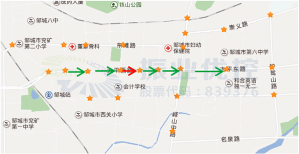圖9 晚高峰時(shí)段西往東方向車流控制示意圖