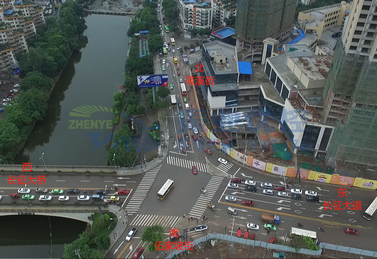 圖1 長(zhǎng)征大道-筱溪街路口交通情況