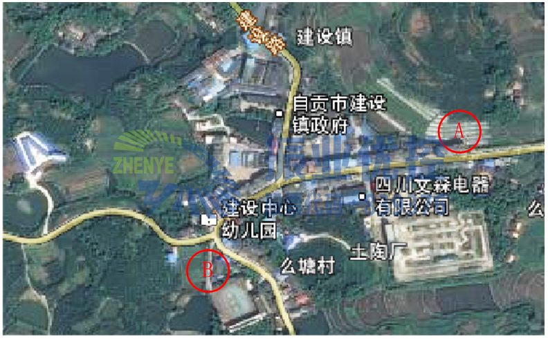 圖1 建設(shè)鎮(zhèn)道路路網(wǎng)分布示意圖