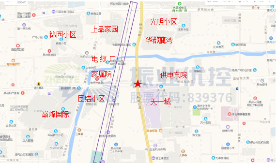 圖1 路口地理位置（紅星即是該路口的位置）