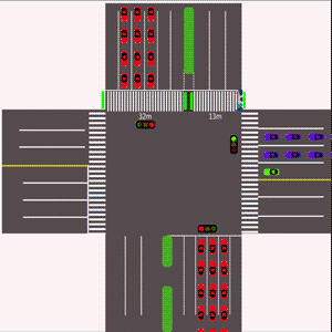 圖3?東邊行人過街示意動(dòng)圖