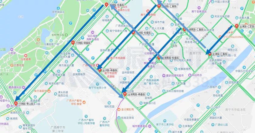 圖6 四橫三縱路網(wǎng)協(xié)調(diào)思路