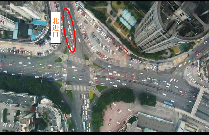 圖12 北進口排隊車輛長度減少（優(yōu)化后）