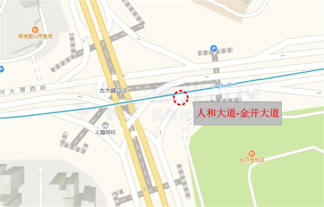 圖1 金開大道-人和大道路口位置示意圖