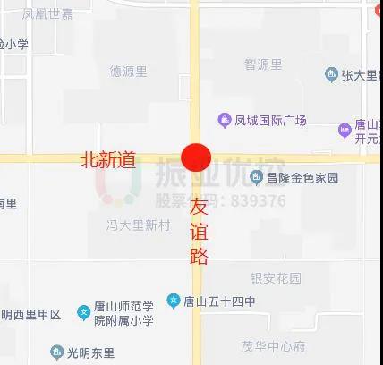 圖1 北新道-友誼路路口地理位置