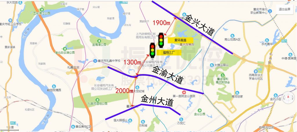 圖3 金山大道周邊道路連接示意圖