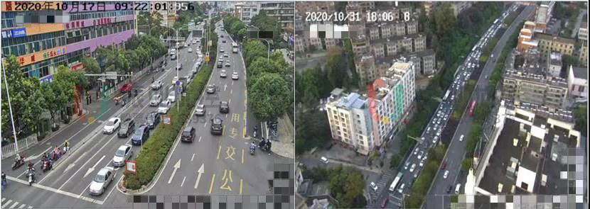 圖4 路口車流離散、排隊(duì)圖