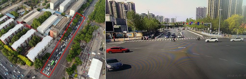 圖11 新華北路團結大街路口優(yōu)化前后對比