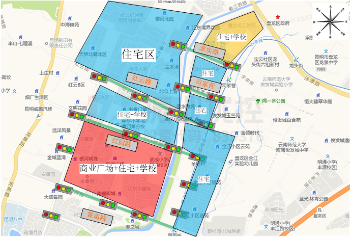 圖2 大型區(qū)域分布情況
