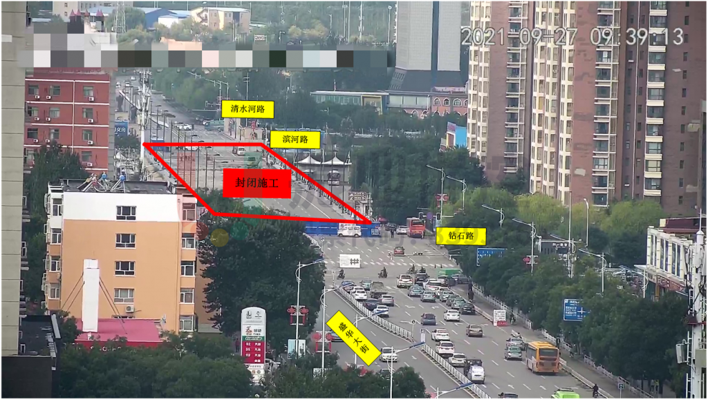 圖2 盛華大街(濱河路-鉆石路)施工現(xiàn)狀圖