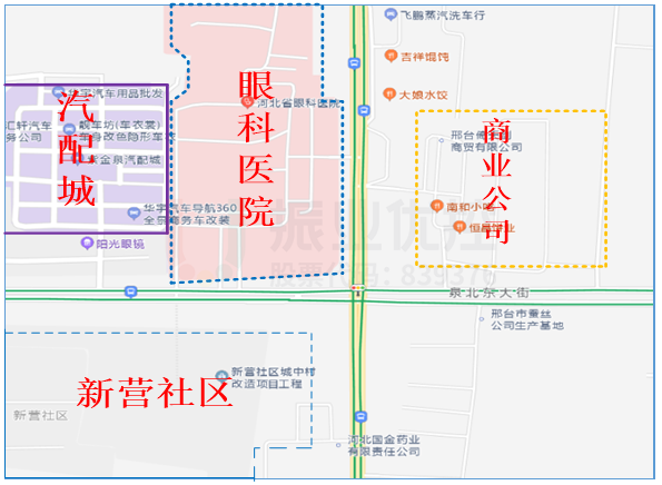 圖1 泉北大街-襄都路路口區(qū)位圖