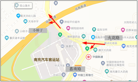 圖5 南往北直左搭接相位示意圖