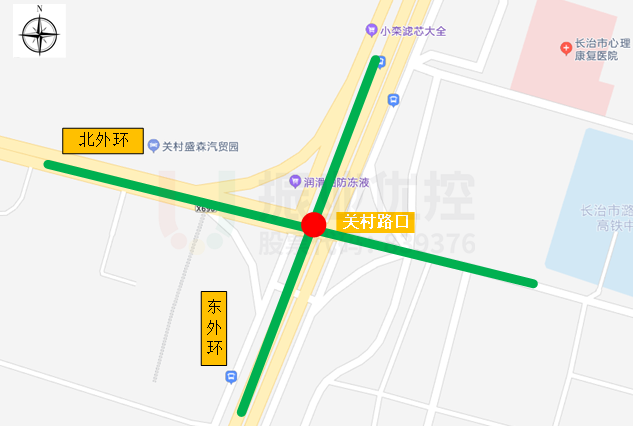 圖1 關(guān)村路口點(diǎn)位示意圖