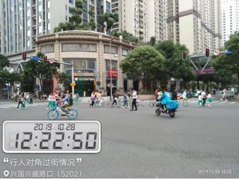 圖10 興國(guó)-興盛路口過(guò)街秩序混亂