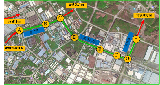 圖1 路口地理位置示意圖