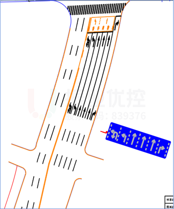 圖9-1 路口優(yōu)化前、后渠化圖