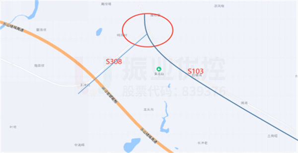 圖1 S308和S103路段圖