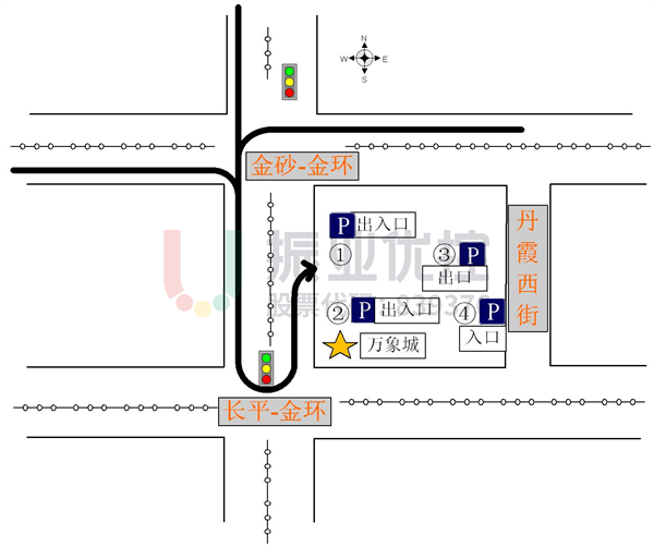 圖5-2 長平-金環(huán)路口北進口掉頭情況