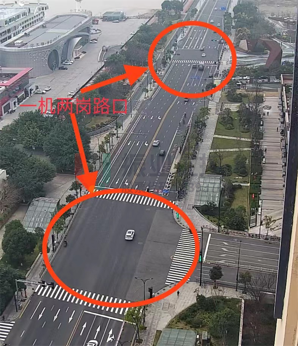 圖 2 一機(jī)兩崗路口圖