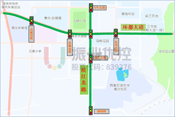圖 1 濱江北路、環(huán)都大道地理位置圖
