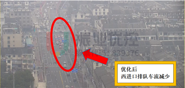 圖16?西進(jìn)口排隊情況（優(yōu)化后）