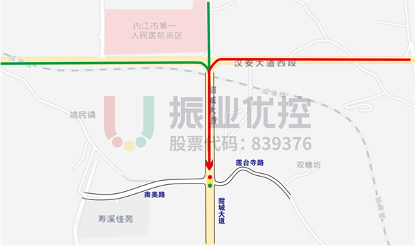 圖1 甜城大道-南美路點位圖