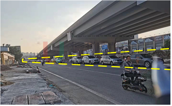 圖12 黃河-華山路口西左轉(zhuǎn)、掉頭車流激增（優(yōu)化前）