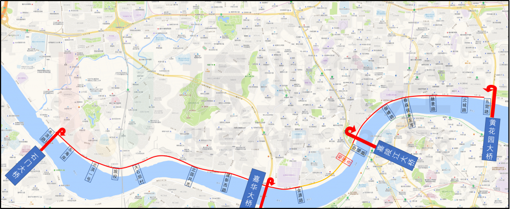 圖3 車流通過橋梁匯入示意圖