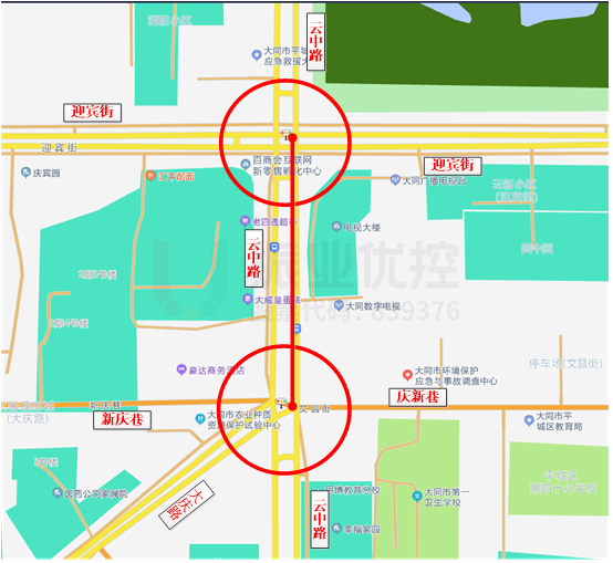 圖1 消防崗、五岔口示意圖