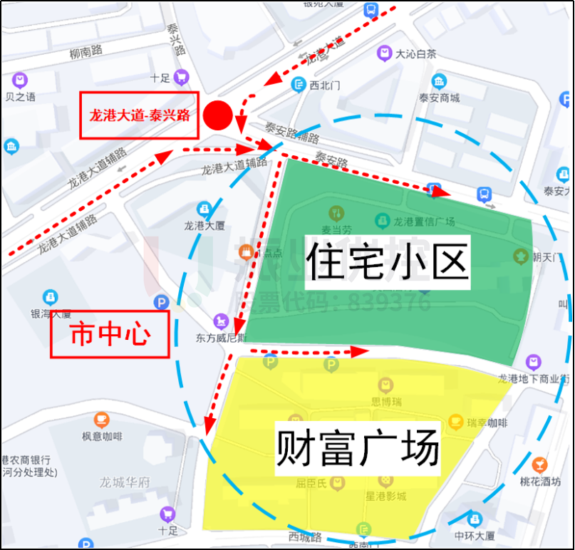 圖3 東左轉(zhuǎn)、西右轉(zhuǎn)車輛運(yùn)行軌跡